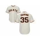 San Francisco Giants #35 Brandon Crawford Authentic Cream Home Cool Base MLB Jersey