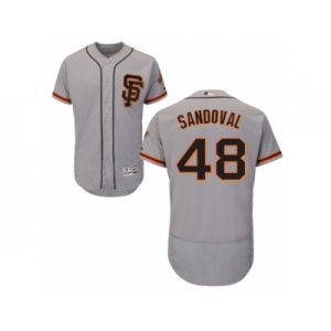 San Francisco Giants #48 Pablo Sandoval Gray Flexbase Authentic Collection MLB Jersey