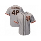 San Francisco Giants #48 Pablo Sandoval Replica Grey Road 2 Cool Base MLB Jersey