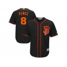 San Francisco Giants #8 Hunter Pence Black Alternate 2017 Cool Base Jersey