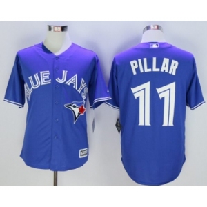 Men Toronto Blue Jays #11 Kevin Pillar Blue 2016 Official Cool Base Jersey