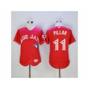 Men Toronto Blue Jays #11 Kevin Pillar Majestic Red Flexbase Authentic Collection Player Jersey