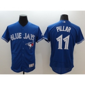 Men Toronto Blue Jays #11 Kevin Pillar Majestic blue Flexbase Authentic Collection Player Jersey