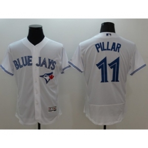 Men Toronto Blue Jays #11 Kevin Pillar Majestic white Flexbase Authentic Collection Player Jersey