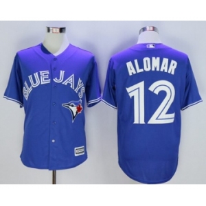 Men Toronto Blue Jays #12 Roberto Alomar Blue 2016 Official Cool Base Jersey
