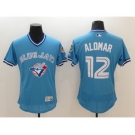 Men Toronto Blue Jays #12 Roberto Alomar Majestic Blue Flexbase Authentic Collection Cooperstown Player Jersey