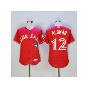 Men Toronto Blue Jays #12 Roberto Alomar Majestic Red Flexbase Authentic Collection Player Jersey