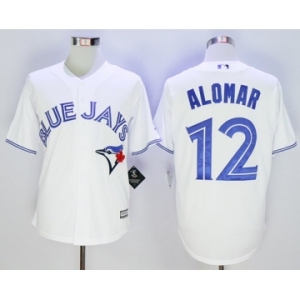 Men Toronto Blue Jays #12 Roberto Alomar White 2016 Official Cool Base Jersey
