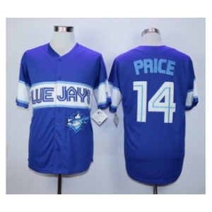 Men Toronto Blue Jays #14 David Price Blue Exclusive 2016 Official Cool Base Jersey