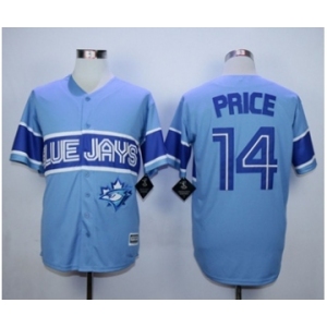 Men Toronto Blue Jays #14 David Price Light Blue Exclusive 2016 Official Cool Base Jersey