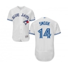 Men Toronto Blue Jays #14 justin smoak Majestic White Flexbase Authentic Collection Player Jersey[smoak]
