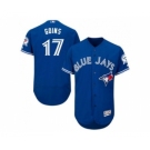 Men Toronto Blue Jays #17 Ryan Goins Majestic Blue Flexbase Authentic Collection Player Jersey