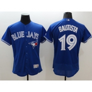 Men Toronto Blue Jays #19 Jose Bautista Majestic blue Flexbase Authentic Collection Player Jersey