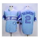 Men Toronto Blue Jays #2 Troy Tulowitzki Light Blue Exclusive 2016 Official Cool Base Jersey