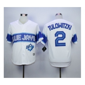 Men Toronto Blue Jays #2 Troy Tulowitzki White Exclusive 2016 Official Cool Base Jerse