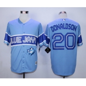 Men Toronto Blue Jays #20 Josh Donaldson Light Blue Exclusive 2016 Official Cool Base Jersey