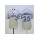 Men Toronto Blue Jays #20 Josh Donaldson Majestic Gray Flexbase Authentic Collection Player Jersey