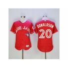 Men Toronto Blue Jays #20 Josh Donaldson Majestic Red Flexbase Authentic Collection Player Jersey