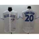 Men Toronto Blue Jays #20 Josh Donaldson Majestic white Flexbase Authentic Collection Player Jersey