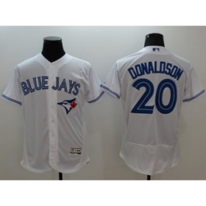 Men Toronto Blue Jays #20 Josh Donaldson Majestic white Flexbase Authentic Collection Player Jersey