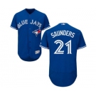 Men Toronto Blue Jays #21 michael saunders Majestic Blue Flexbase Authentic Collection Player Jersey[saunders]
