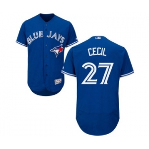 Men Toronto Blue Jays #27 Brett Cecil Majestic Blue Flexbase Authentic Collection Player Jersey