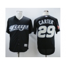 Men Toronto Blue Jays #29 Joe Carter Black 2008 Turn Back The Clock Stitched MLB Jersey