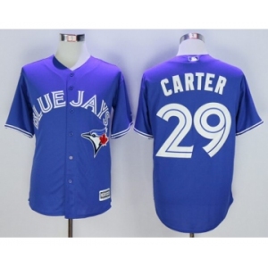 Men Toronto Blue Jays #29 Joe Carter Blue 2016 Official Cool Base Jersey