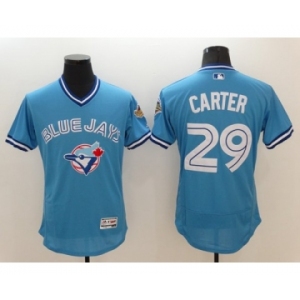 Men Toronto Blue Jays #29 Joe Carter Majestic Blue Flexbase Authentic Collection Cooperstown Player Jersey