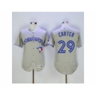 Men Toronto Blue Jays #29 Joe Carter Majestic Gray Flexbase Authentic Collection Player Jersey[Carter]