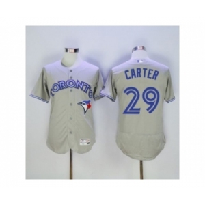Men Toronto Blue Jays #29 Joe Carter Majestic Gray Flexbase Authentic Collection Player Jersey[Carter]