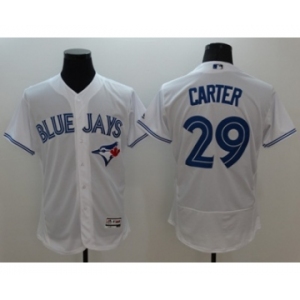 Men Toronto Blue Jays #29 Joe Carter Majestic white Flexbase Authentic Collection Player Jersey[Carter]