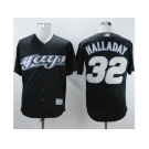 Men Toronto Blue Jays #32 Roy Halladay Black 2008 Turn Back The Clock Stitched MLB Jersey