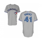 Men Toronto Blue Jays #41 Aaron Sanchez Gray Jersey