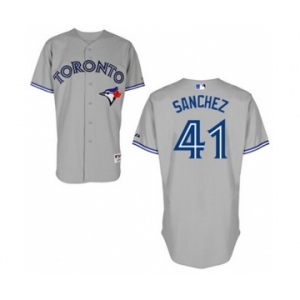 Men Toronto Blue Jays #41 Aaron Sanchez Gray Jersey