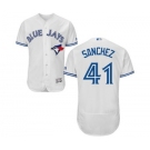Men Toronto Blue Jays #41 aaron sanchez Majestic White Flexbase Authentic Collection Player Jersey