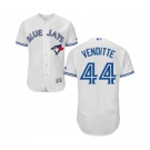 Men Toronto Blue Jays #44 pat venditte Majestic White Flexbase Authentic Collection Player Jersey