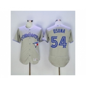 Men Toronto Blue Jays #54 Roberto Osuna Majestic Gray Flexbase Authentic Collection Player Jersey