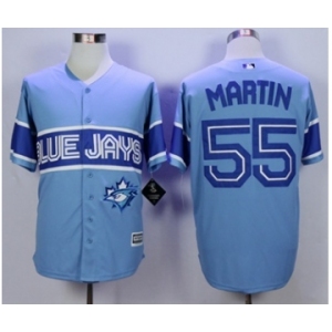Men Toronto Blue Jays #55 Russell Martin Light Blue Exclusive 2016 Official Cool Base Jersey