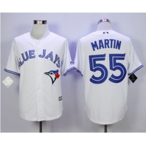 Men Toronto Blue Jays #55 Russell Martin White 2016 Official Cool Base Jersey