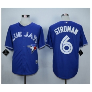 Men Toronto Blue Jays #6 Marcus Stroman Blue 2016 Official Cool Base Jersey