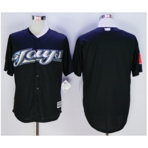 Men Toronto Blue Jays Blank Black 2016 Official Cool Base Jersey