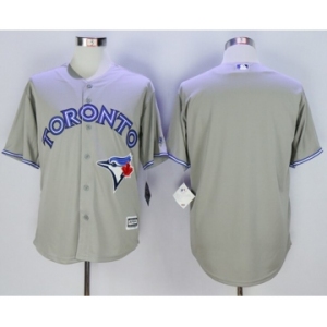 Men Toronto Blue Jays Blank Gray 2016 Official Cool Base Jersey