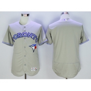 Men Toronto Blue Jays blank Majestic Gray Flexbase Authentic Collection Player Jersey