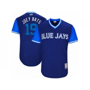 Men's 2017 Little League World Series Blue Jays #19 Jose Bautista Joey Bats Royal Jersey