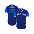 Men's 2017 Little League World Series Blue Jays #28 Steve Pearce Pearce Royal Jersey