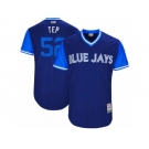 Men's 2017 Little League World Series Blue Jays #52 Ryan Tepera Tep Royal Jersey