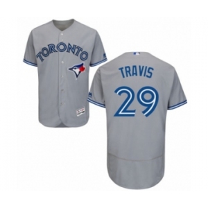Men's Majestic Toronto Blue Jays #29 Devon Travis Grey Flexbase Authentic Collection MLB Jersey