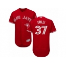 Men's Majestic Toronto Blue Jays #37 Jason Grilli Red Flexbase Authentic Collection Canada Day MLB Jersey