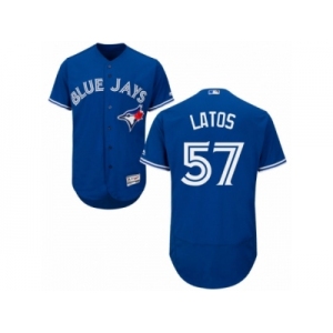 Men's Majestic Toronto Blue Jays #57 Mat Latos Royal Blue Flexbase Authentic Collection MLB Jersey